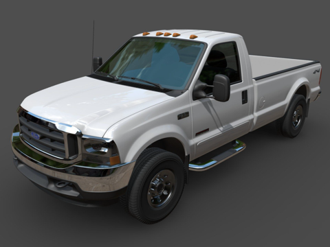  F350 超级责任高多边形3d模型 