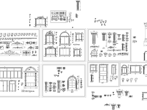 欧式图库cad施工图