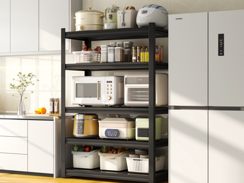  厨房置物架货架简约现代3d模型 