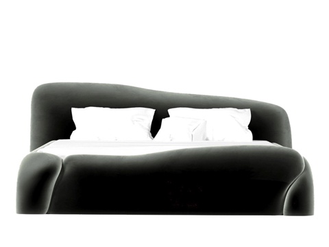  现代异形双人床su模型 