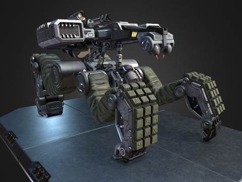  科幻机甲3d模型 