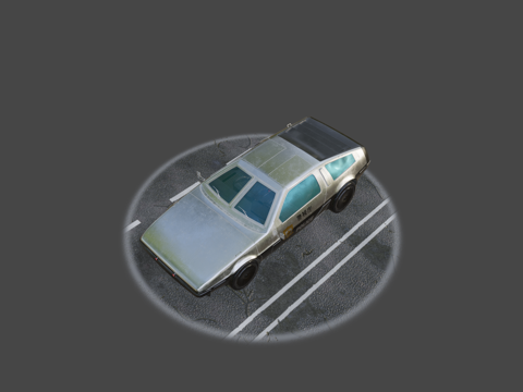  科幻警车3d模型 