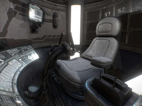  Soma04太空船低多边形-内部3d模型 