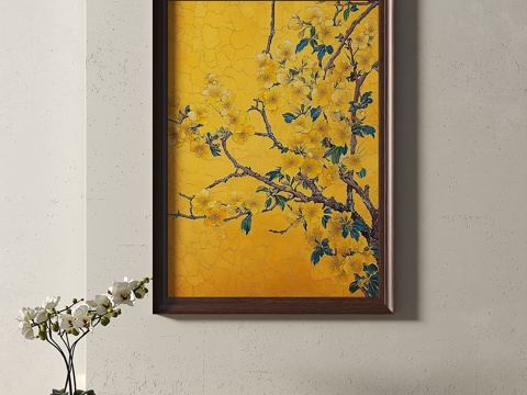  复古，中古，装饰画3d模型 