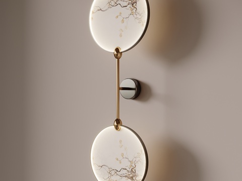  新中式壁灯3d模型 