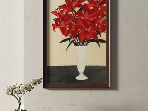  复古，中古，装饰画3d模型 