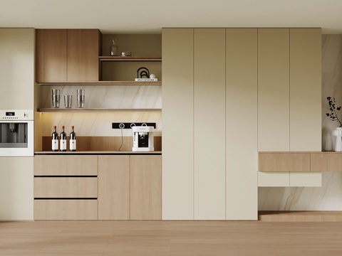  现代入户鞋柜 酒柜3d模型 