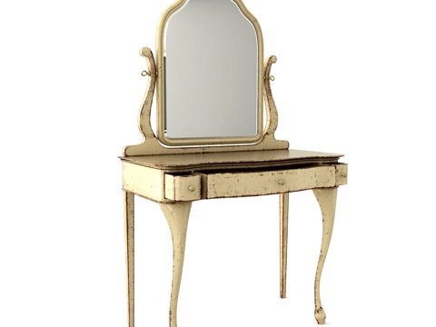  欧式梳妆台镜子3d模型 