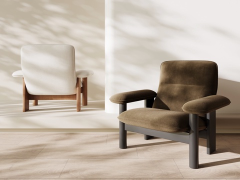  现代休闲椅 单人沙发3d模型 