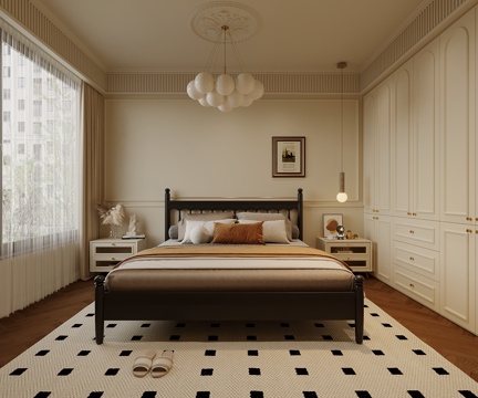 法式卧室su模型