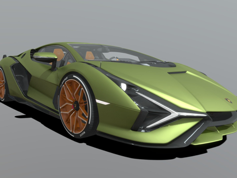  兰博基尼Sian FKP37[纹理重新上传]3d模型 