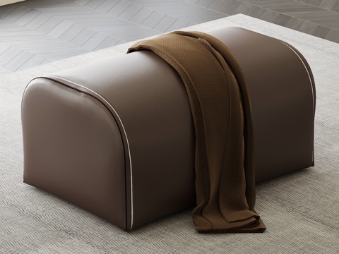 现代意式沙发凳 床尾凳 换鞋凳su模型