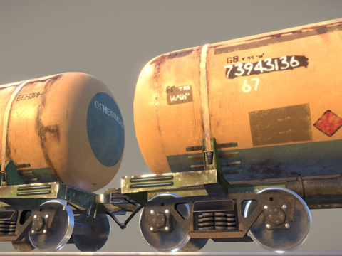  铁路油罐车 .13d模型 