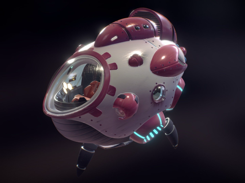  跳过腿部训练日-宇宙飞船3d模型 