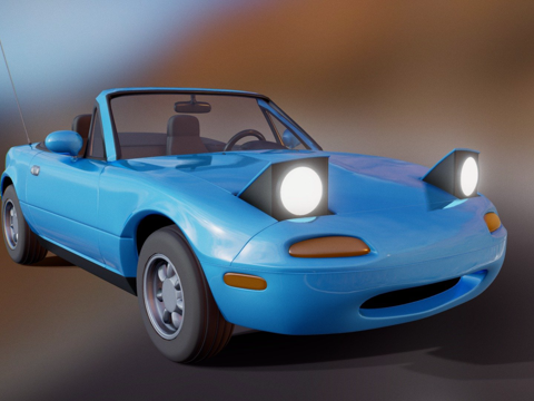  马自达Miata MX-5 NA(高多边形)3d模型 