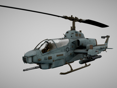  贝尔 AH1W 超级眼镜蛇3d模型 