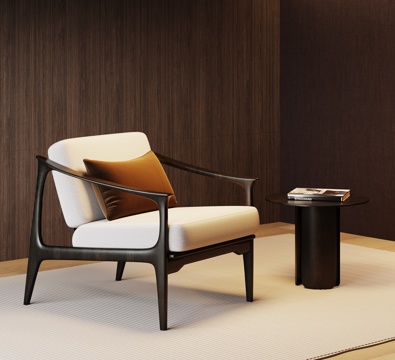  现代意式单人沙发 休闲沙发 休闲椅3d模型 