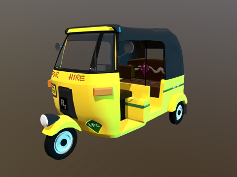  自动三轮车3d模型 