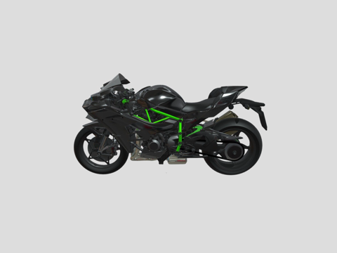  川崎忍者H2R超级摩托车3D模型3d模型 