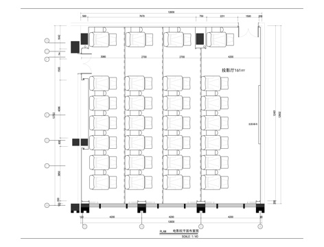 电影院装修施工图cad施工图cad施工图