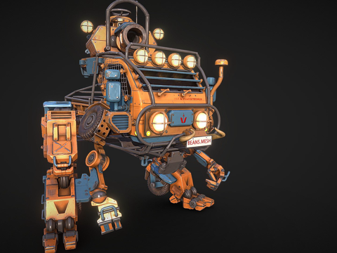  轻型卡车侦察运输车3d模型 