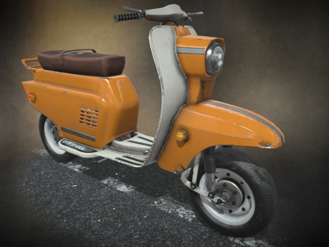  苏联70年代轻便摩托车...查看我资料中的模型!3d模型 