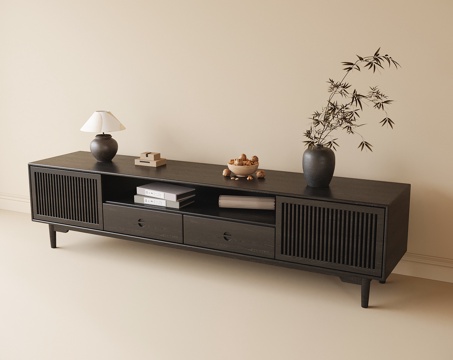  现代电视柜su模型 