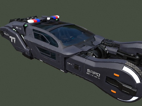  银翼杀手警察飞旋车3d模型 