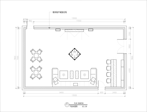 影音娱乐室装修施工图cad施工图