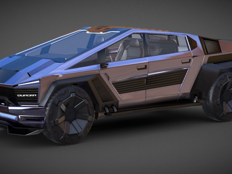  赛博朋克2077-Quadra赛博卡车3d模型 