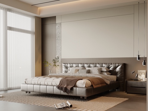 意式卧室su模型