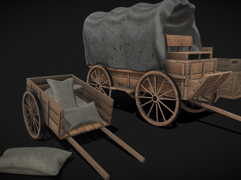  狂野西部-马车3d模型 
