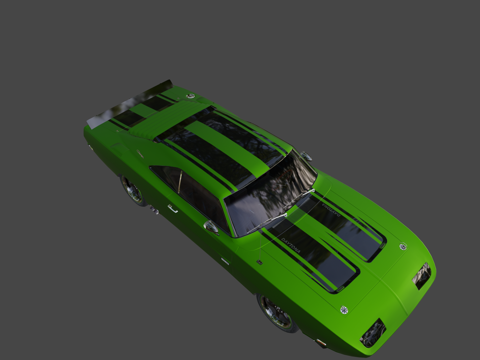  道奇战马戴托纳 1969 定制版3d模型 