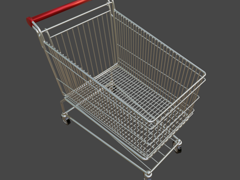  购物车模型3d模型 