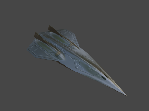  洛克希德马丁SR72黑星-壮志凌云-独行侠3d模型 