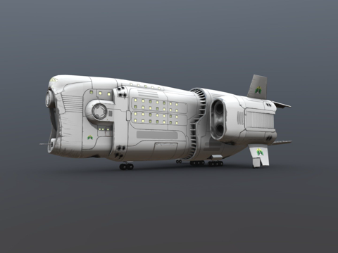  马拉巴尔中型运输机3d模型 