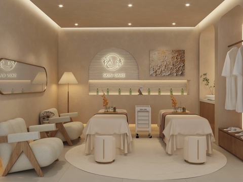  美容院包间 美容院设计 美容院SPA 美容美甲包间3d模型 