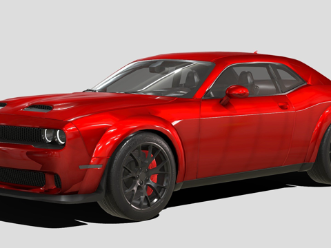  道奇挑战者SRT地狱猫宽体20223d模型 