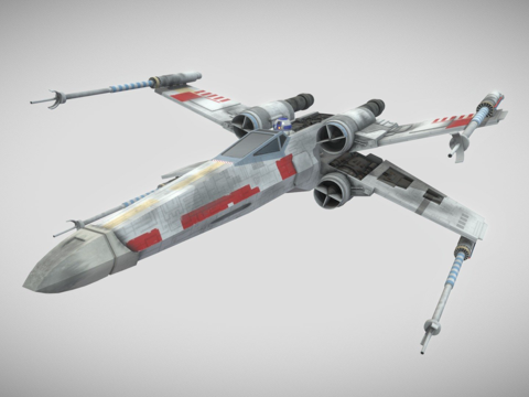  T-65 X翼星际战斗机-星球大战3d模型 