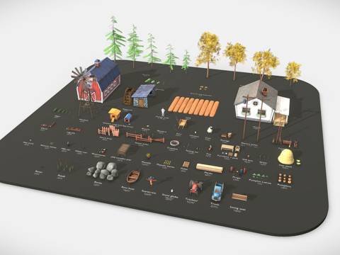  农场道具包 - 风格化3d模型 