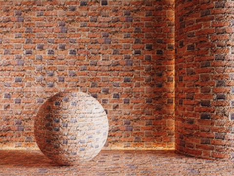  现代砖墙 红砖墙 仿古砖墙 文化砖墙 工业砖墙3d模型 