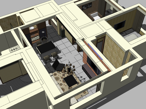 家装 家装方案 室内设计 模型su模型