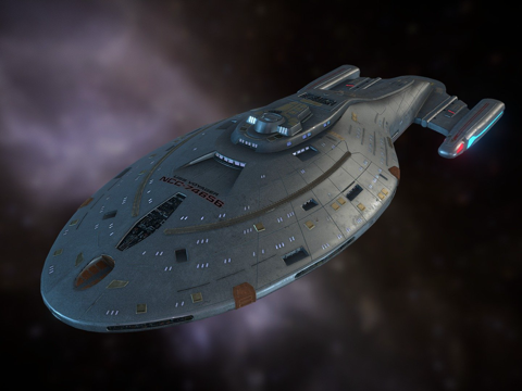  USS 航海家号 4K 纹理星际迷航无畏号3d模型 