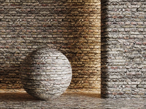  现代砖墙 红砖墙 仿古砖墙 文化砖墙 工业砖墙su模型 