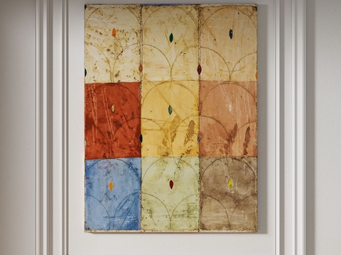  现代，简约，中古，抽象，装饰画免费3d模型 