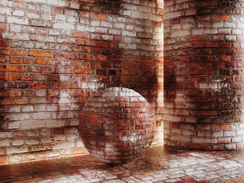  现代砖墙 红砖墙 仿古砖墙 文化砖墙 工业砖墙su模型 