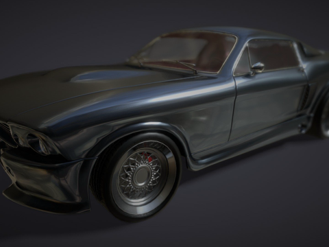  '67款野马（高多边形）3d模型 