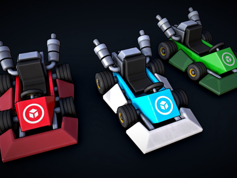  风格化卡丁车3d模型 