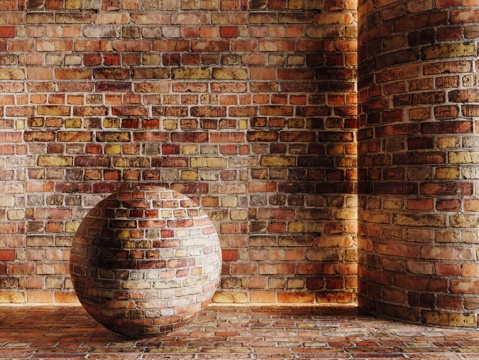 现代砖墙 红砖墙 仿古砖墙 文化砖墙 工业砖墙su模型