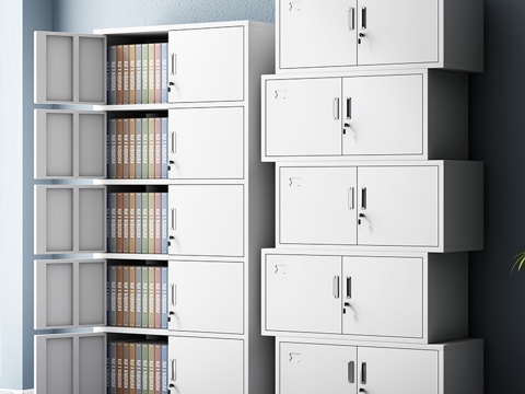  钢制办公家具 文件柜3d模型 